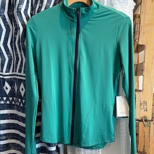 Carve Designs Teal Full-Zip Sunshirt